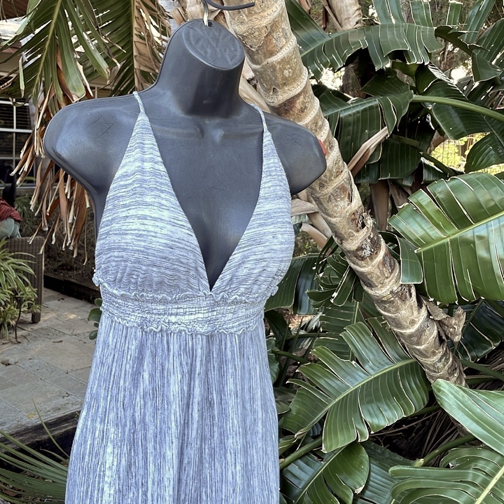 free people beach, striped halter jumpsuit with tie legs